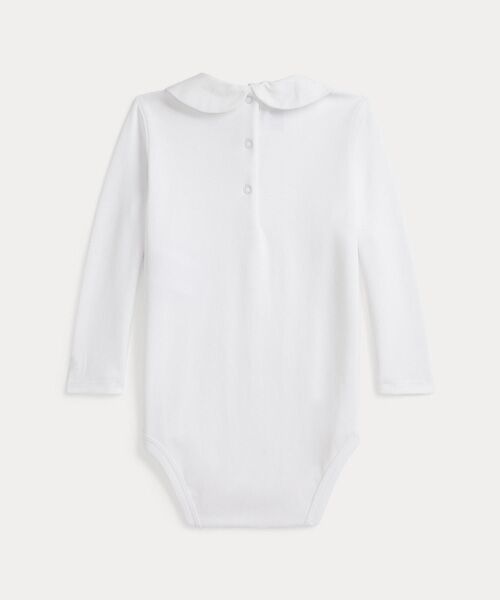 POLO RALPH LAUREN / ポロ ラルフ ローレン ロンパース | (ベビー)エンブロイダリーカラー コットン ボディスーツ | 詳細1
