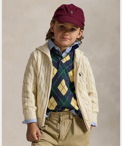 POLO RALPH LAUREN / ポロ ラルフ ローレン ニット・セーター | (ボーイズ 2才～7才)ケーブル コットン フーデッド フルジップ セーター