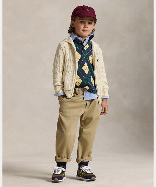 POLO RALPH LAUREN / ポロ ラルフ ローレン ニット・セーター | (ボーイズ 2才～7才)ケーブル コットン フーデッド フルジップ セーター | 詳細3