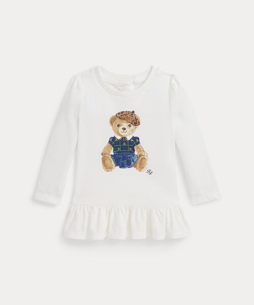 POLO RALPH LAUREN / ポロ ラルフ ローレン ベビー・キッズウエア | (ベビー)Polo ベア コットン ロングスリーブ ペプラム Tシャツ（100ホワイト）