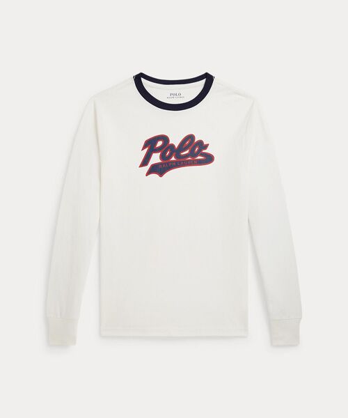 POLO RALPH LAUREN/ポロ ラルフ ローレン (ボーイズ 8才～20才)ロゴ コットン ロングスリーブ Tシャツ 100ホワイト S
