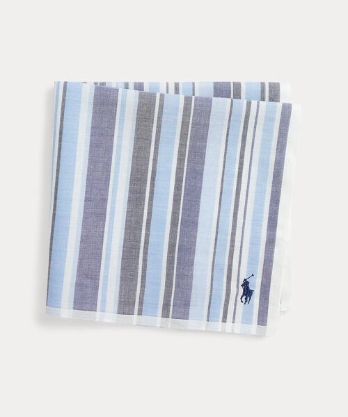 POLO RALPH LAUREN / ポロ ラルフ ローレン ハンカチ | ストライプド リネンコットン ハンカチーフ | 詳細1