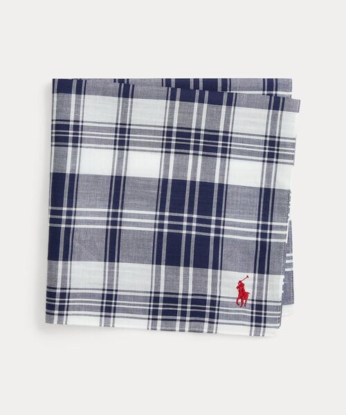 POLO RALPH LAUREN / ポロ ラルフ ローレン ハンカチ | チェック リネンコットン ハンカチーフ | 詳細1