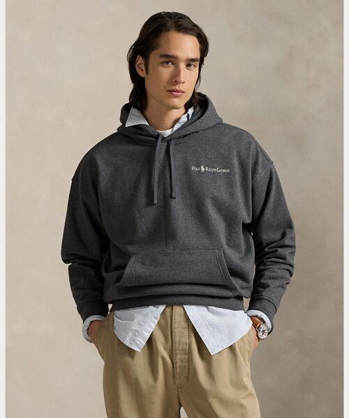 POLO RALPH LAUREN/ポロ ラルフ ローレン リラックスド フィット ロゴ フリース フーディ 020グレー S POLO RALPH LAUREN/ポロ ラルフ ローレン リラックスド フィット ロゴ フリース フーディ 020グレー S