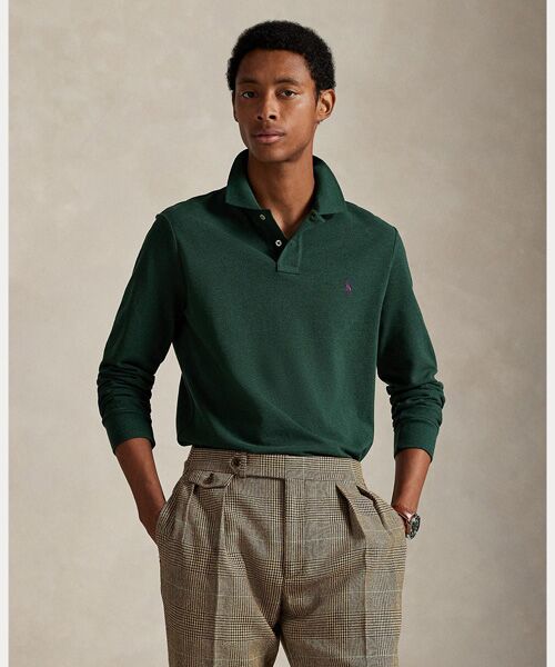 POLO RALPH LAUREN / ポロ ラルフ ローレン ポロシャツ | カスタム スリム ロングスリーブ ポロシャツ（300グリーン）