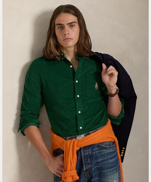 POLO RALPH LAUREN/ポロ ラルフ ローレン クラシック フィット Polo ベア コーデュロイ シャツ 300グリーン L POLO RALPH LAUREN/ポロ ラルフ ローレン クラシック フィット Polo ベア コーデュロイ シャツ 300グリーン L