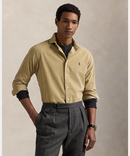 POLO RALPH LAUREN/ポロ ラルフ ローレン クラシック フィット コーデュロイ シャツ 250ブラウン S POLO RALPH LAUREN/ポロ ラルフ ローレン クラシック フィット コーデュロイ シャツ 250ブラウン S