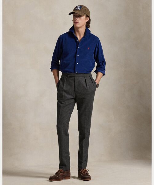 【着用１回】ポロラルフローレン クラシックフィット コーデュロイプ　ショーツ　紺 POLO RALPH LAUREN】クラシック フィット コーデュロイ シャツ I