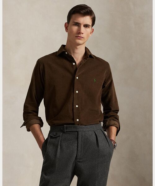 POLO RALPH LAUREN/ポロ ラルフ ローレン クラシック フィット コーデュロイ シャツ 200ブラウン S POLO RALPH LAUREN/ポロ ラルフ ローレン クラシック フィット コーデュロイ シャツ 200ブラウン S