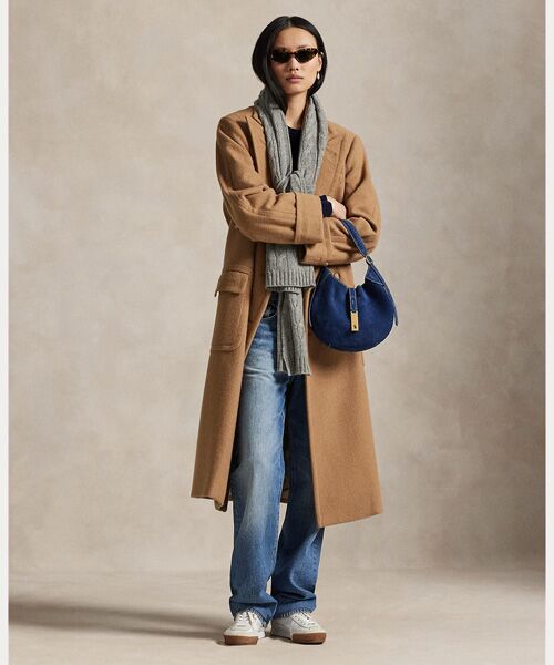 POLO RALPH LAUREN / ポロ ラルフ ローレン ショルダーバッグ | Polo ID スエード スモール ショルダー バッグ | 詳細6