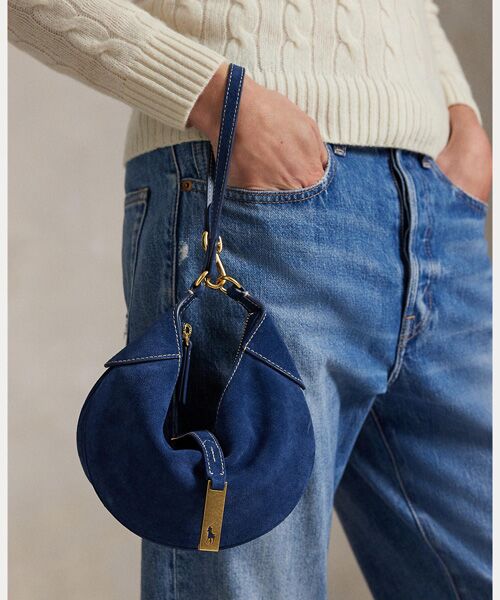 POLO RALPH LAUREN / ポロ ラルフ ローレン ショルダーバッグ | Polo ID スエード ミニ ショルダー バッグ | 詳細6