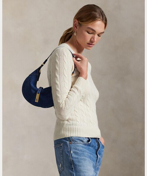 POLO RALPH LAUREN / ポロ ラルフ ローレン ショルダーバッグ | Polo ID スエード ミニ ショルダー バッグ | 詳細5