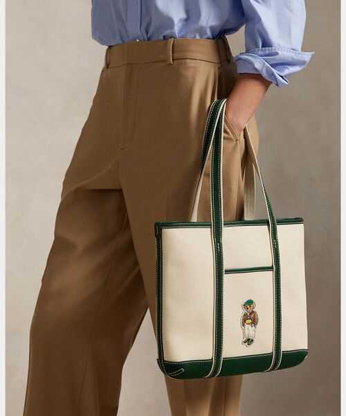 POLO RALPH LAUREN / ポロ ラルフ ローレン トートバッグ | Polo ベア キャンバス スモール ショッパー トート | 詳細6