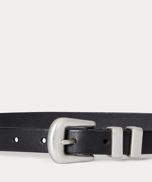 POLO RALPH LAUREN / ポロ ラルフ ローレン ベルト・サスペンダー | ウエスタン ディストレスト レザー ベルト | 詳細1
