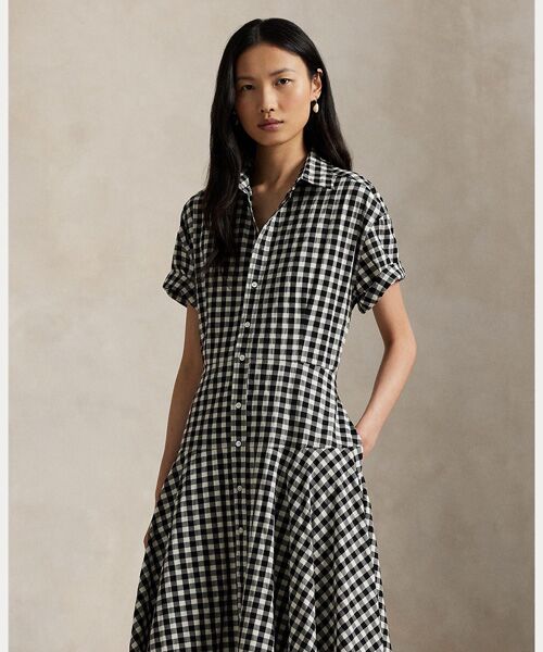 POLO RALPH LAUREN / ポロ ラルフ ローレン ロング・マキシ丈ワンピース | コットン シアサッカー パネルド シャツドレス | 詳細2