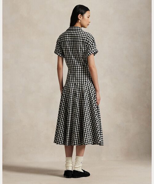 POLO RALPH LAUREN / ポロ ラルフ ローレン ロング・マキシ丈ワンピース | コットン シアサッカー パネルド シャツドレス | 詳細3