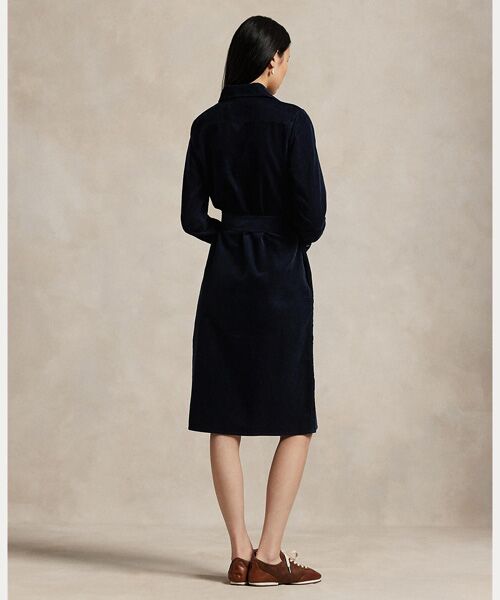 POLO RALPH LAUREN / ポロ ラルフ ローレン ロング・マキシ丈ワンピース | コーデュロイ ベルテッド シャツドレス | 詳細3