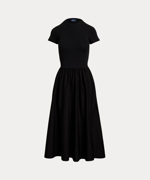 コットン ショートスリーブ ドレス （ロング・マキシ丈ワンピース