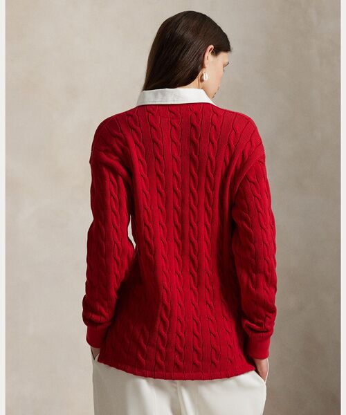 POLO RALPH LAUREN セーター ケーブルニット レッド新品タグ付き 未使用品 ポロラルフローレン ケーブルニット セーター 赤