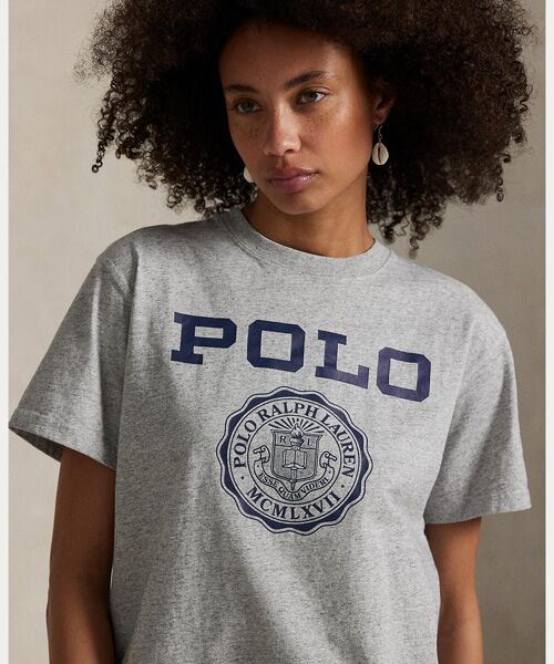 POLO RALPH LAUREN / ポロ ラルフ ローレン Tシャツ | ロゴ クレスト コットン ジャージー クルーネック Tシャツ | 詳細4