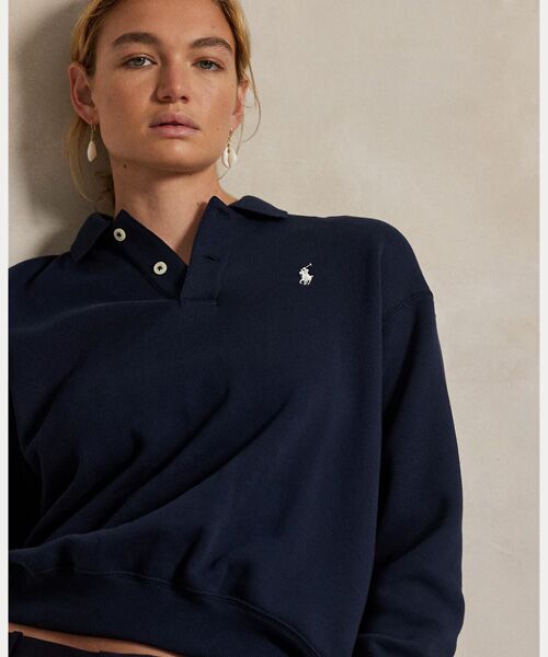 ロゴ フリース ポロカラー プルオーバー (スウェット)|POLO ロゴ フリース ポロカラー プルオーバー (スウェット)|POLO