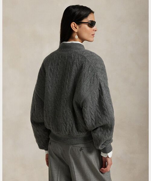 POLO RALPH LAUREN / ポロ ラルフ ローレン その他アウター | ケーブルニット ウールカシミヤ ボンバー ジャケット | 詳細3
