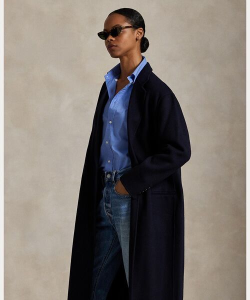 ろきPOLO RALPH LAUREN ポロラルフローレン 　コート 黒 POLO RALPH LAUREN 美品 ポロ ラルフローレン 90年代