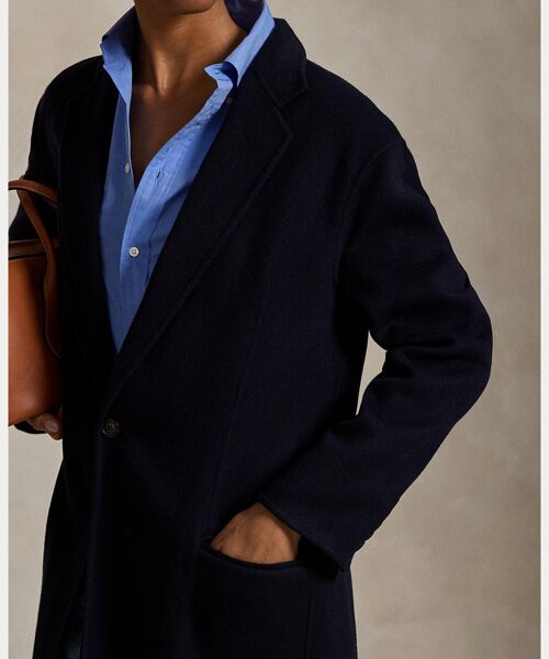 ポロラルフローレン ダブルブレスト チェスターコート ウール ネイビー 270271095022-1.jpg