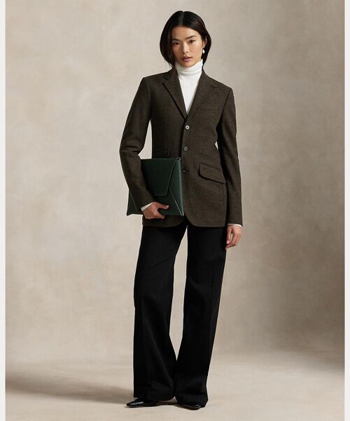POLO RALPH LAUREN / ポロ ラルフ ローレン テーラードジャケット | ヘリンボーン ジャカードニット ブレザー | 詳細2