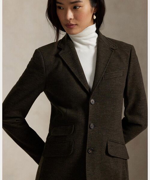 POLO RALPH LAUREN / ポロ ラルフ ローレン テーラードジャケット | ヘリンボーン ジャカードニット ブレザー | 詳細4