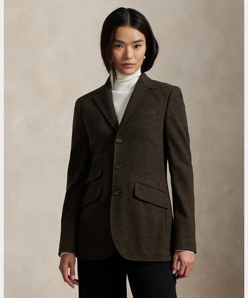 POLO RALPH LAUREN / ポロ ラルフ ローレン テーラードジャケット | ヘリンボーン ジャカードニット ブレザー | 詳細6