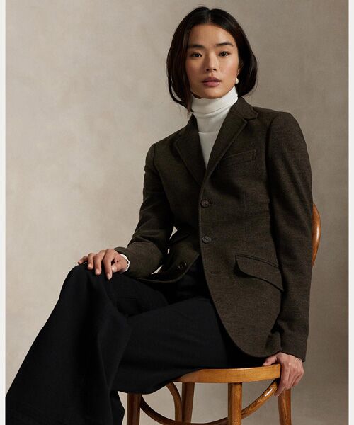 POLO RALPH LAUREN/ポロ ラルフ ローレン ヘリンボーン ジャカードニット ブレザー 999マルチカラー 0 POLO RALPH LAUREN/ポロ ラルフ ローレン ヘリンボーン ジャカードニット ブレザー 999マルチカラー 0