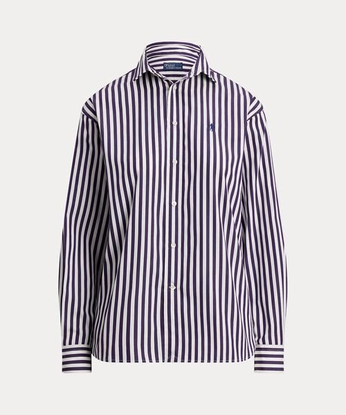 ストライプド コットン シャツ （シャツ・ブラウス）｜POLO