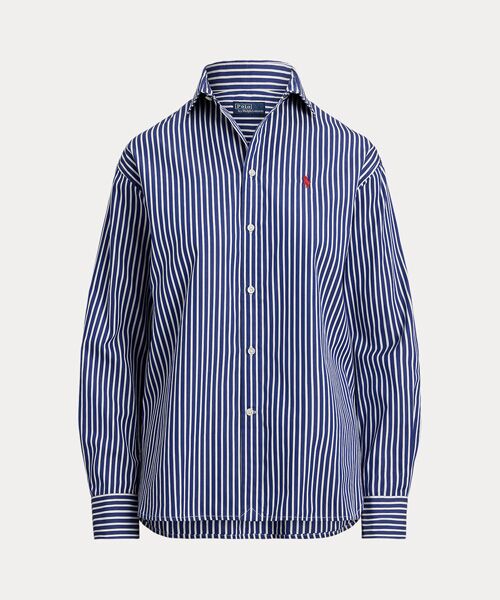 ストライプド コットン シャツ （シャツ・ブラウス）｜POLO