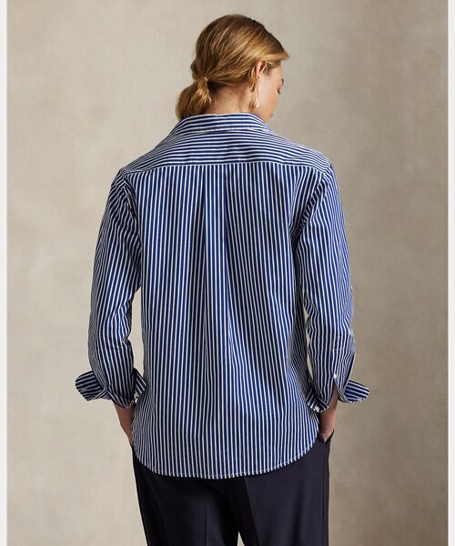 ストライプド コットン シャツ （シャツ・ブラウス）｜POLO
