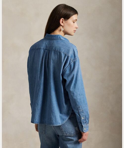 クロップド ボクシー デニム シャツ （シャツ・ブラウス）｜POLO