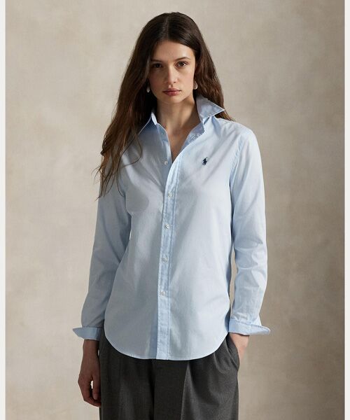 美品 Ralph Lauren RELAXED FIT リネン ホワイ長袖シャツ Ralph Lauren ラルフローレン シャツ 透け感あり 長袖シャツ