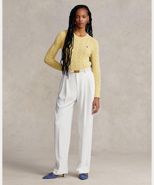 POLO RALPH LAUREN / ポロ ラルフ ローレン ニット・セーター | ケーブル ウールカシミヤ クルーネック セーター | 詳細2