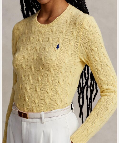 POLO RALPH LAUREN / ポロ ラルフ ローレン ニット・セーター | ケーブル ウールカシミヤ クルーネック セーター | 詳細4