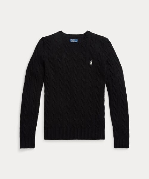POLO RALPH LAUREN / ポロ ラルフ ローレン ニット・セーター | ケーブル ウールカシミヤ クルーネック セーター | 詳細1