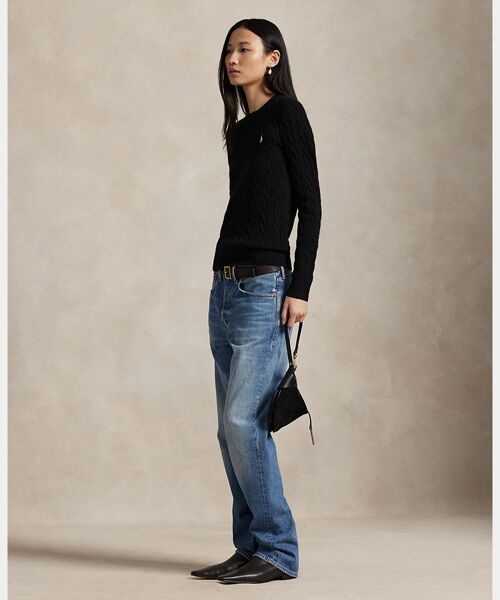 POLO RALPH LAUREN / ポロ ラルフ ローレン ニット・セーター | ケーブル ウールカシミヤ クルーネック セーター | 詳細2