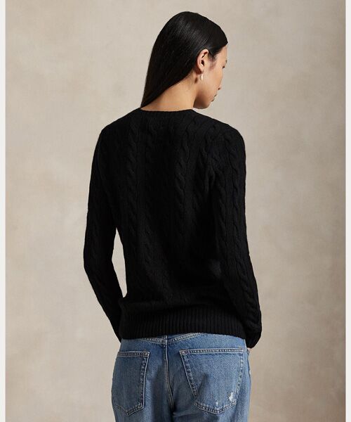 POLO RALPH LAUREN / ポロ ラルフ ローレン ニット・セーター | ケーブル ウールカシミヤ クルーネック セーター | 詳細3