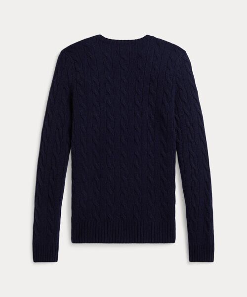 POLO RALPH LAUREN / ポロ ラルフ ローレン ニット・セーター | ケーブル ウールカシミヤ クルーネック セーター | 詳細1