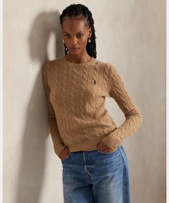 極美品♡ポロラルフローレン　太ケーブルニット　ベージュ　ホース刺繍　モックネック POLO RALPH LAUREN - ケーブルニットの新色をはじめ、新作が入荷