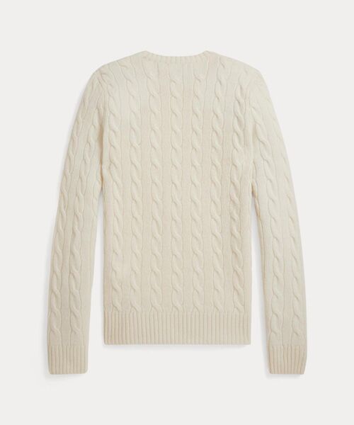 ケーブル ウールカシミヤ クルーネック セーター （ニット