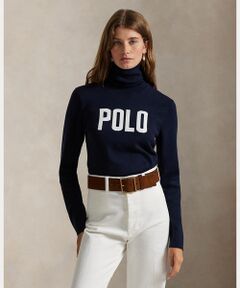 新品　RALPH LOUREN ストレッチ　リブド　タートルネック ストレッチ リブド タートルネック