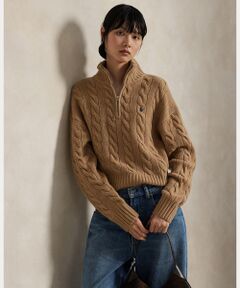  JEANS -  JEANSのクロップドケーブルニットポロシャツ セール】ケーブルニット クロップド ポロシャツ（ポロシャツ