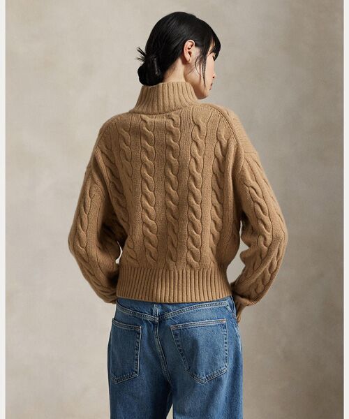 POLO RALPHLAUREN ロゴウール ブレンド セーター パープル XS Polo ベア クルーネック セーター | POLO RALPH LAUREN