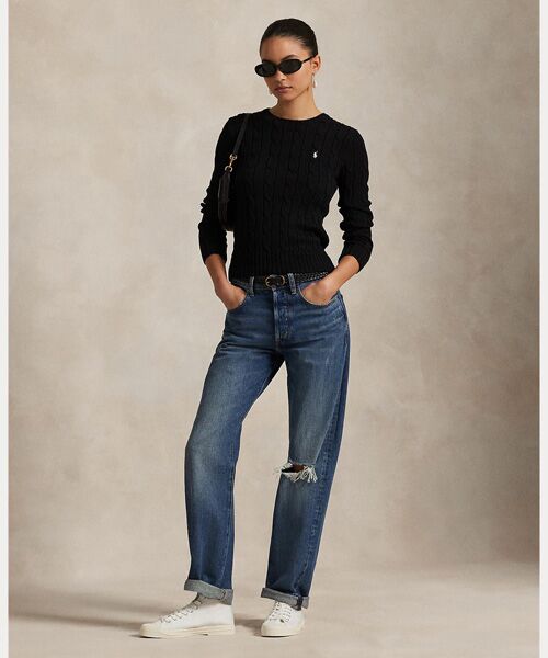 POLO RALPH LAUREN / ポロ ラルフ ローレン ニット・セーター | ケーブルニット コットン クルーネック セーター | 詳細2