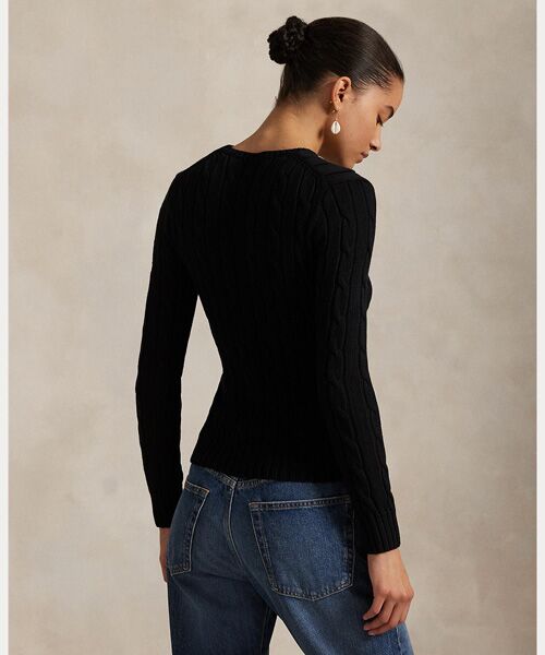 POLO RALPH LAUREN / ポロ ラルフ ローレン ニット・セーター | ケーブルニット コットン クルーネック セーター | 詳細3